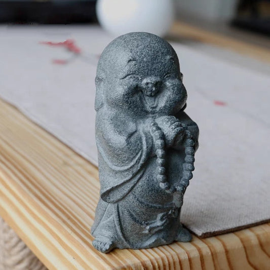 Laughing Buddha Stone Statue