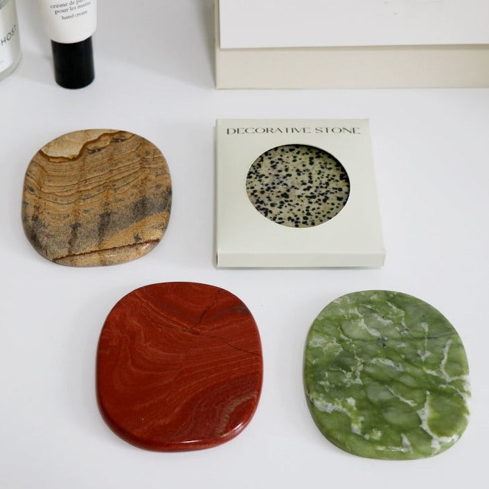 Pebble Shape Semi Precious Stone Coaster